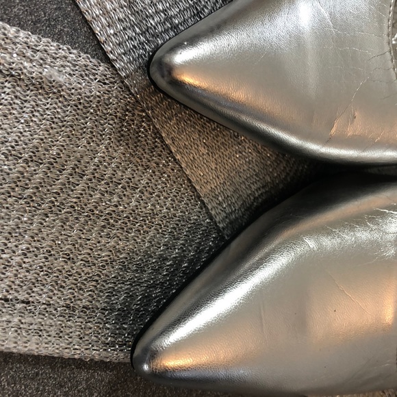Pointy toed metallic silver wrapped heels - Picture 6 of 6